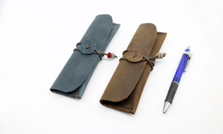 Custom logo leather pencil case pencil cases for kids personalized pencil case