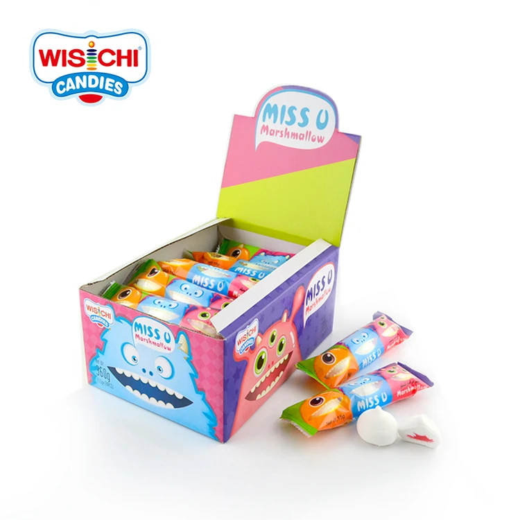 Free sample 5g halal marshmallow candies fruity jam filling marshmallow candies