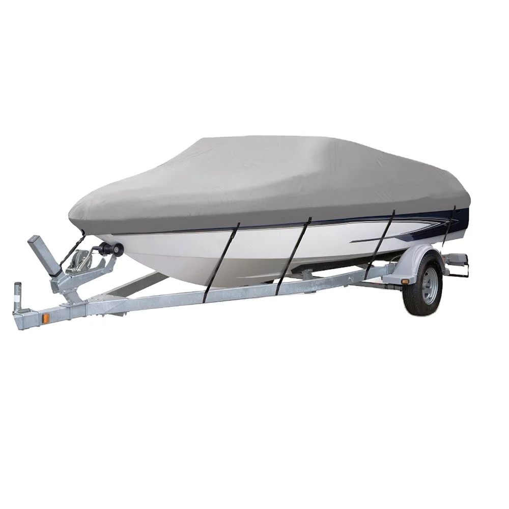 Раствор окрашенный 600D полиэстер Оксфорд крышка лодки открытый трейлер крышка лодки