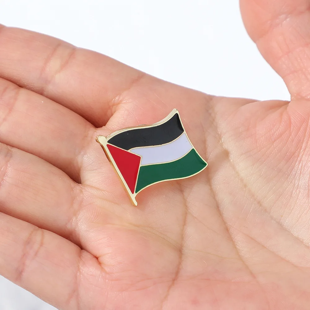 Manufacturer Custom Design Your Own Metal Enamel Lapel Pins Palestine Pin Badge Palestinian Palestine Flag Pin