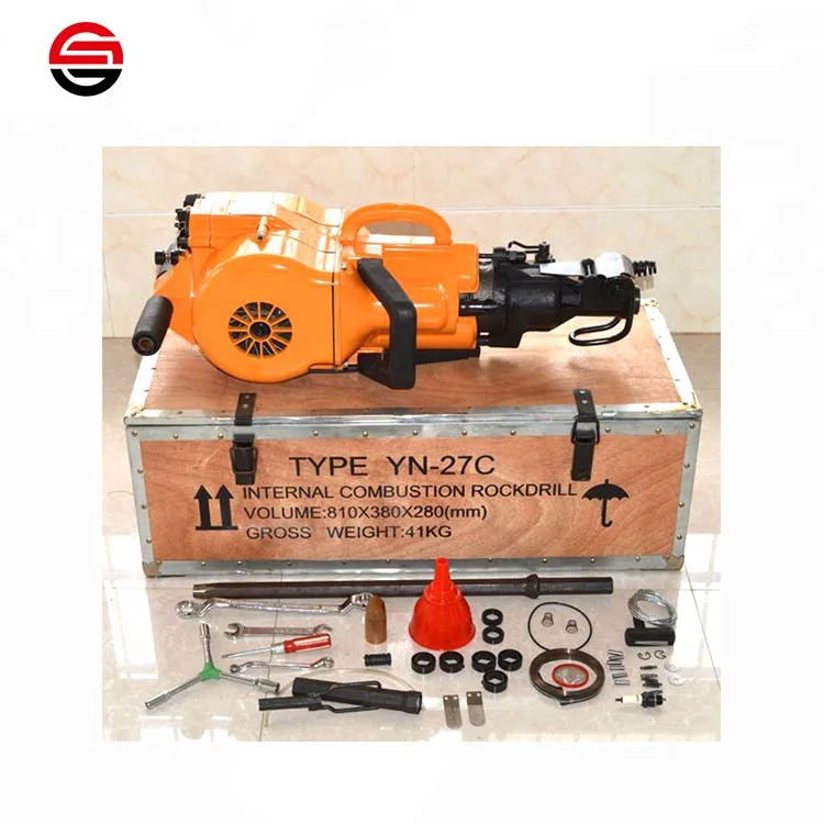 
portable internal combustion gasoline power pneumatic rock drill machine 