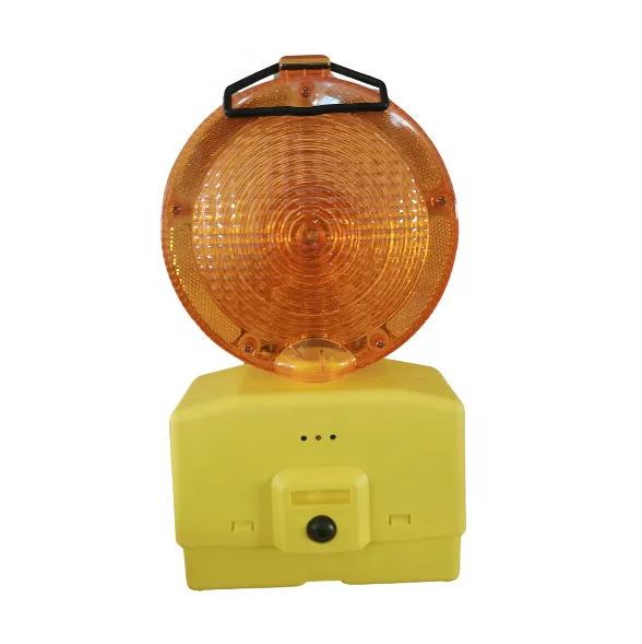 Strong Visibility Outdoor Safety Beacon Pavement Sign 5.5V 0.6W Solar Panel Barricade Warning Light with Flashing Effect