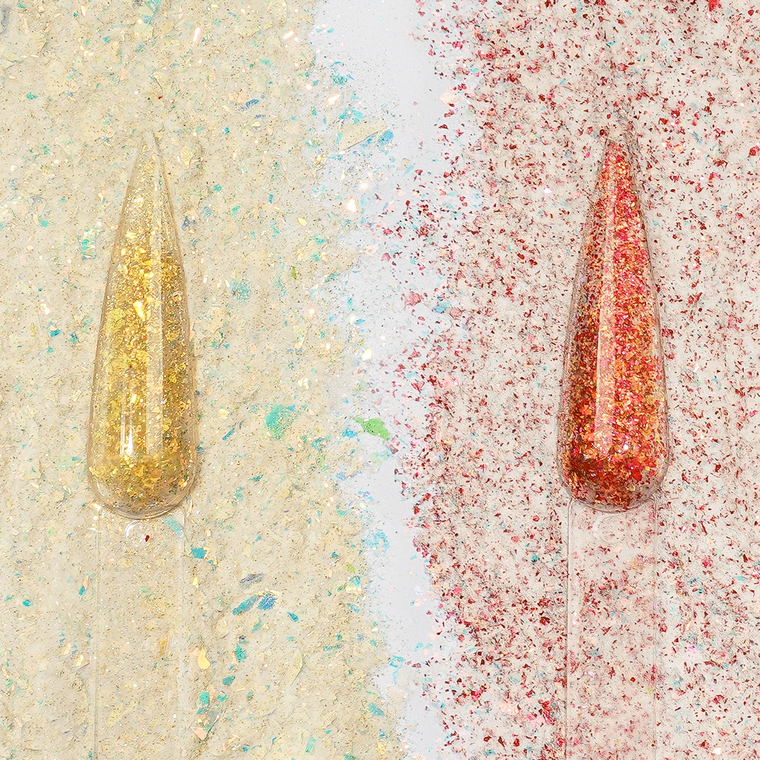 HNDO acrylic powder mix flakes wholesale with private label manufacturer silver powder flake mica flake powder