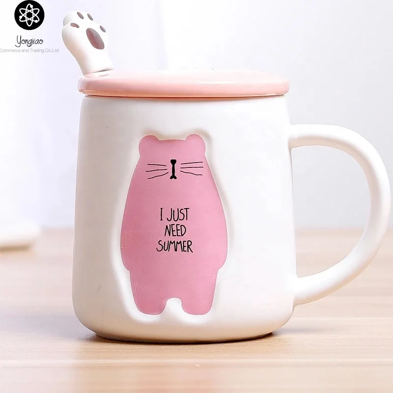 Decorative 3D Animal Design Ceramic Coffee Mugs/Animal Novelty Tea Cups