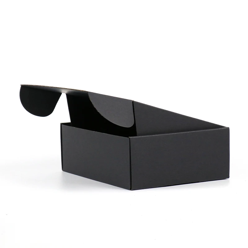 Black Printed Cardboard Paper Gift Box for Clothing Shoes Electronics Packaging for Craft Use for Shipping and Mailing