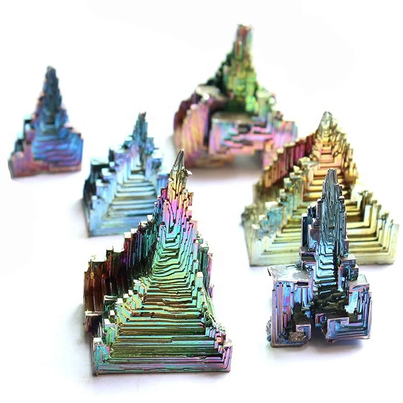 Wholesale Natural Bulk Spiritual Little Raw Colourful Reiki Bismuth Specimen Rough Crystal Rock Stones Ore For Healing