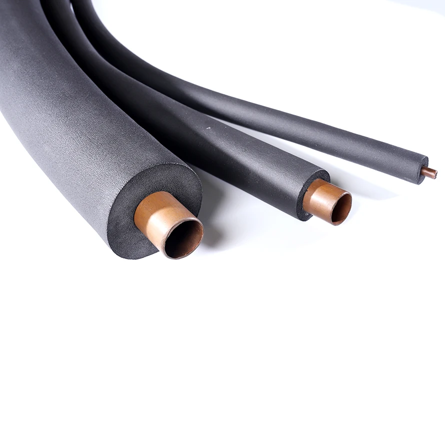 factory price nbr/pvc heat insulation waterproof pipe insulation black rubber foam tube