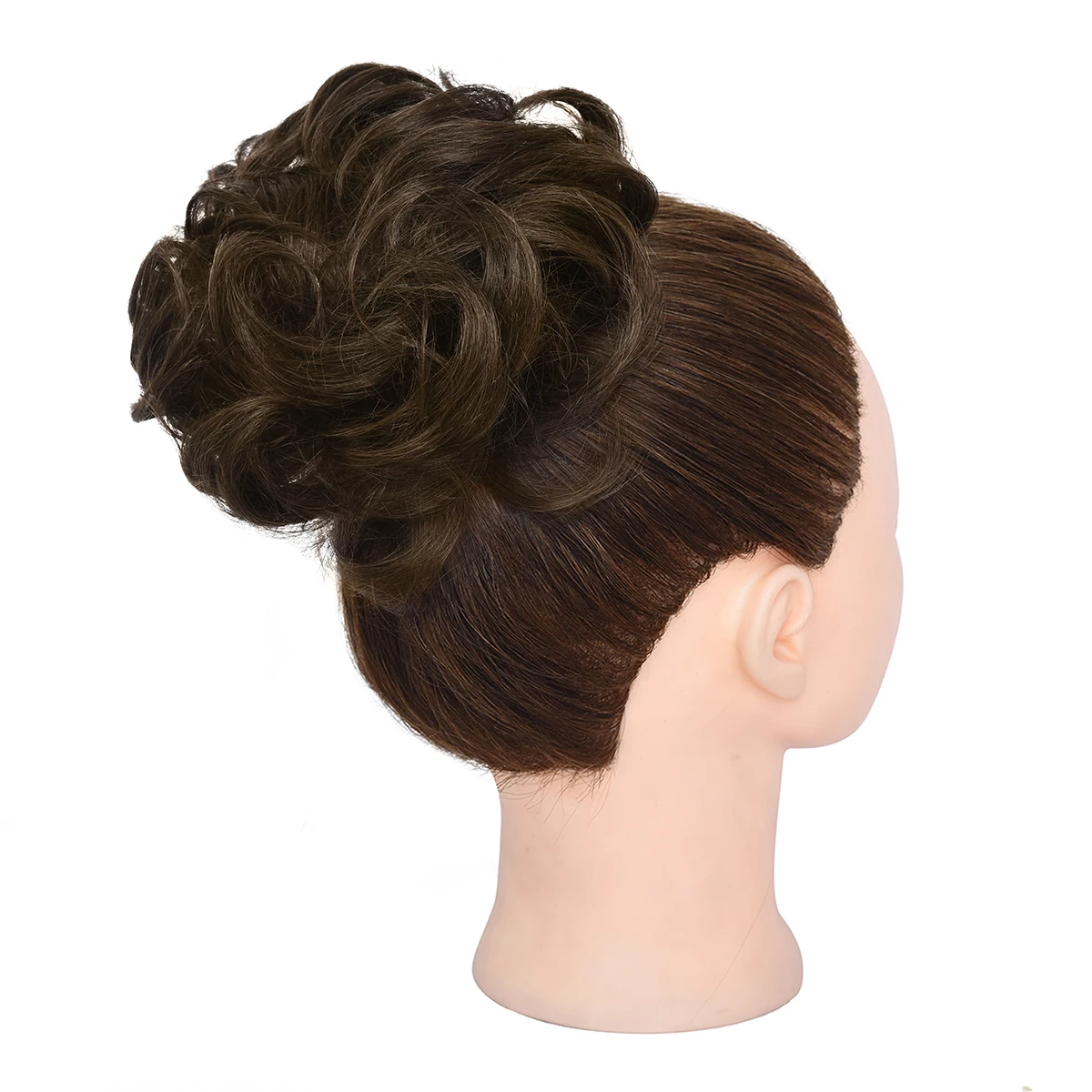 Human Hair Bun Extensions Messy Hair Scrunchies Wrap Updo Donut Chignons Hairpiece For Women
