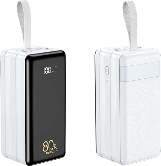 Remax RPP-291 22.5W Powerbank High Quality Custom Logo Digital Display Portable 3 In 1 Big Capacity Power Bank 80000 Mah