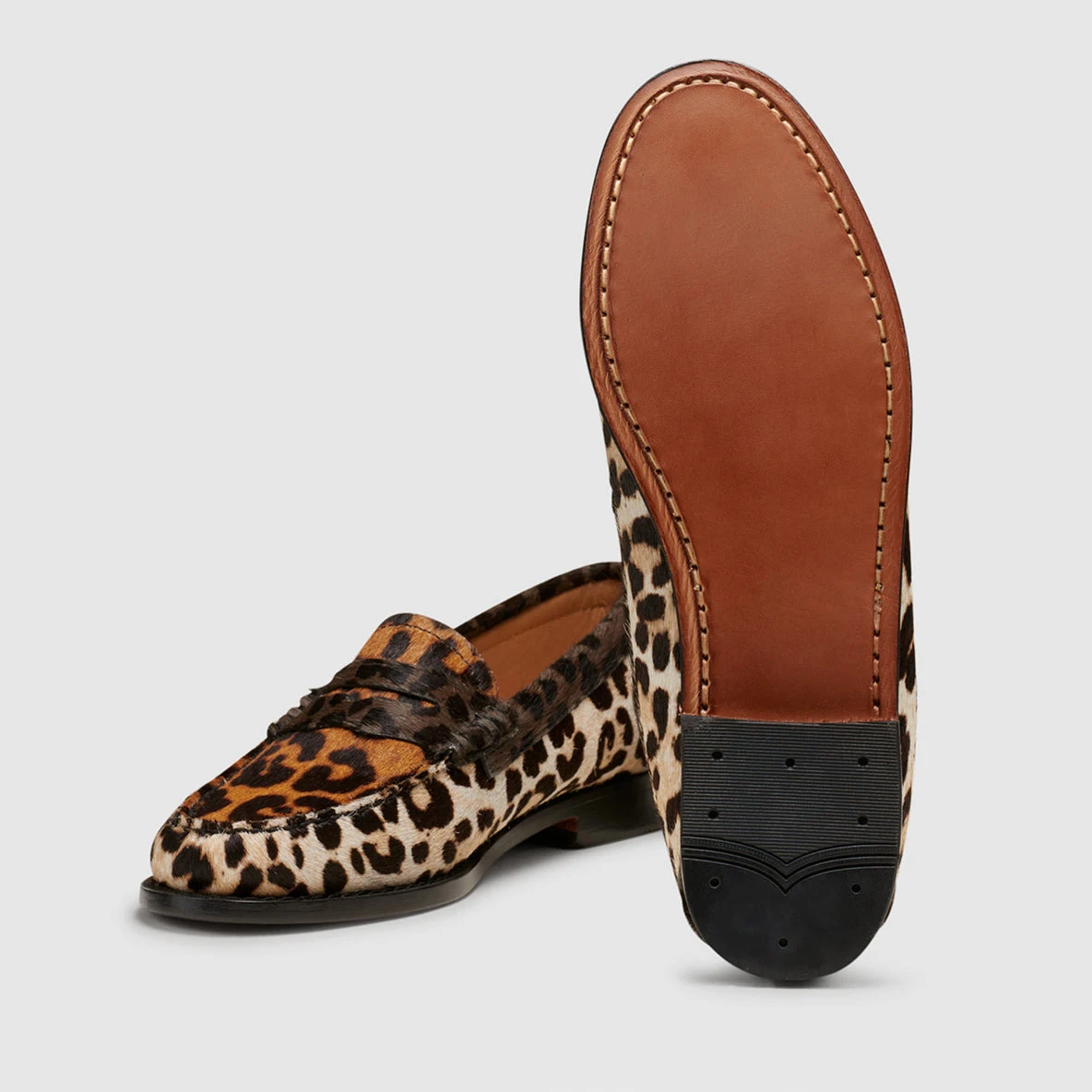 OEM luxury Leopard Leather Loafer Flat High Quality Loafers Moccasin Shoes For Women