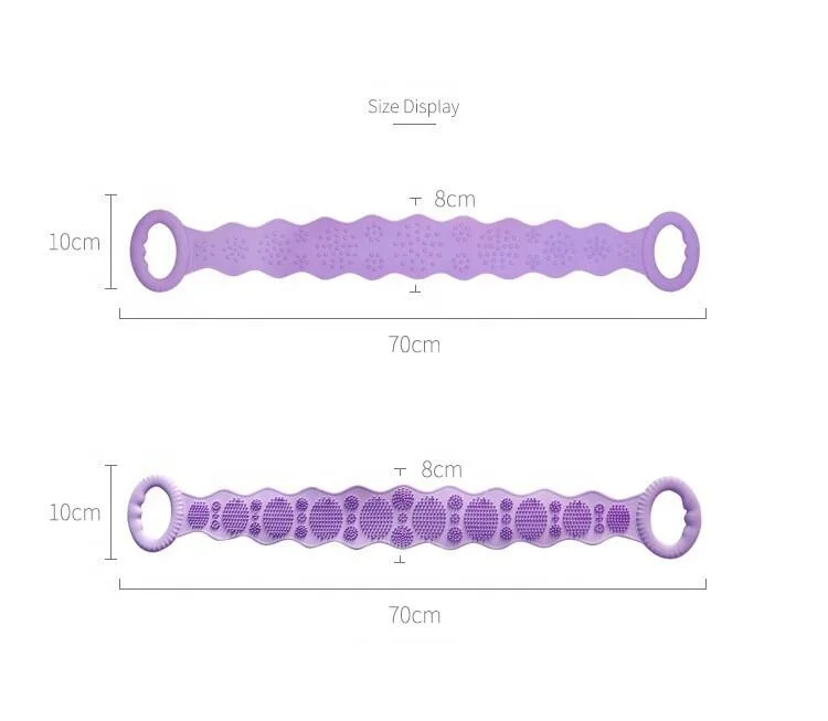 Customised Silicone Bath Scrub Towel Back Wash Scrub Novelty Back Brush Belt Easy To Clean Suitable For Shower