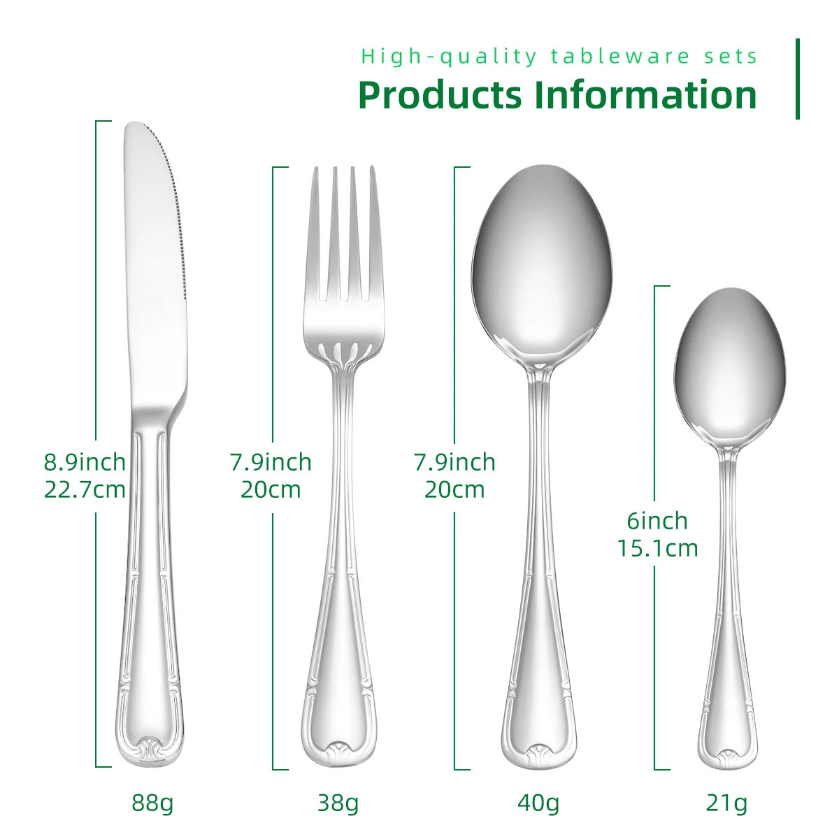 Middle East 4/36/144-Pce Wholesale Silverware Stainless Steel Mirror Polishing Silver Flatware Knife Spoon Fork Cutlery Set