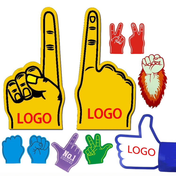 Custom Party decoration Festival popular activity sports cheering EVA foam mini finger cheerleading thumb refueling foam hand