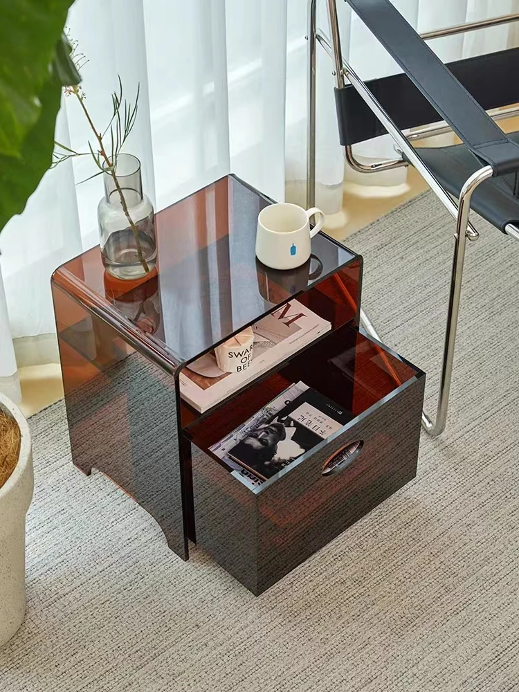 Spot Acrylic Plexiglass Bedside Living Room Coffee Table Modern Hotel Side Table