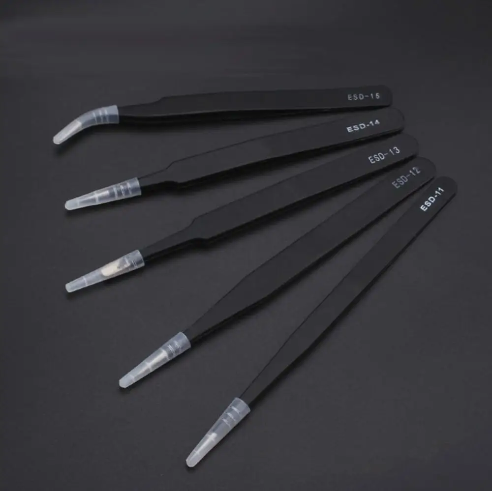 Stainless Steel Antistatic Anti Magnetic ESD-15 Tweezers