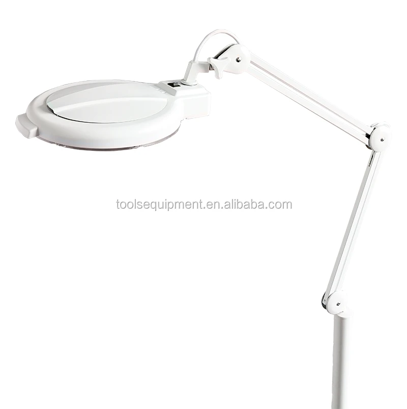 Table Desk Glass LED Magnifying Lamp with Clamp Mount