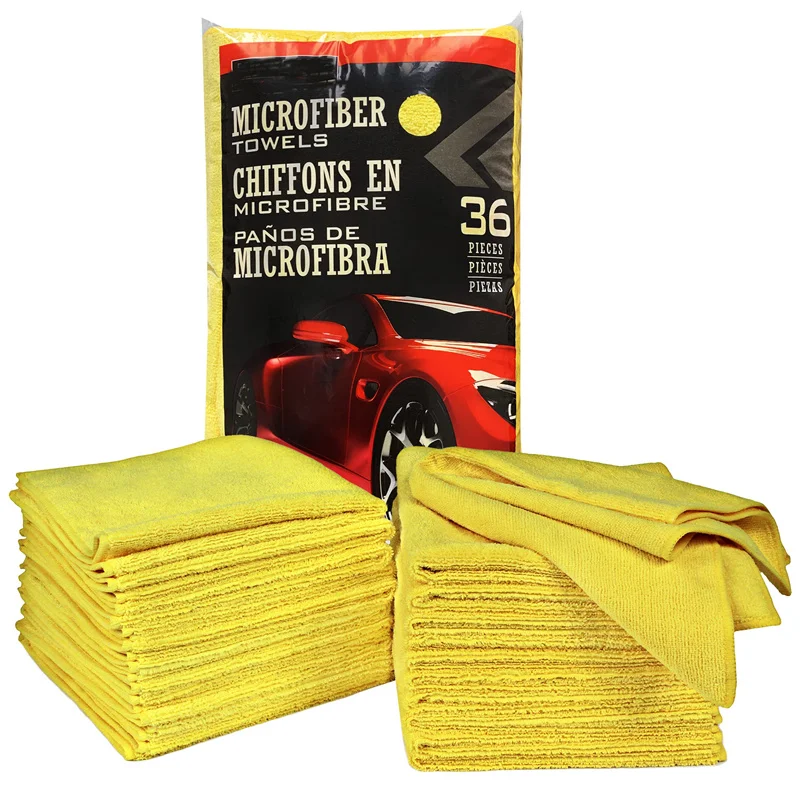 Wholesale microfiber cleaning cloth car wash towel 36 pcs pack microfiber car cleaning towel