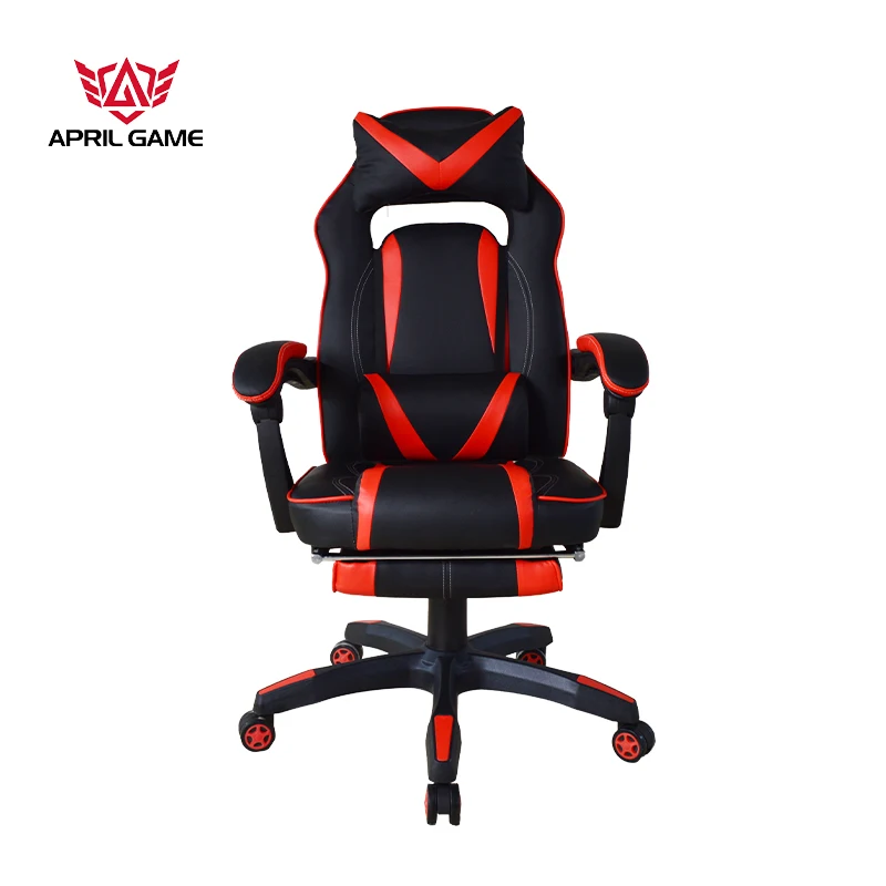April Game Y-2432 Comfortable High Back Ergonomic Office Gaming Racing Chair PU Footrest