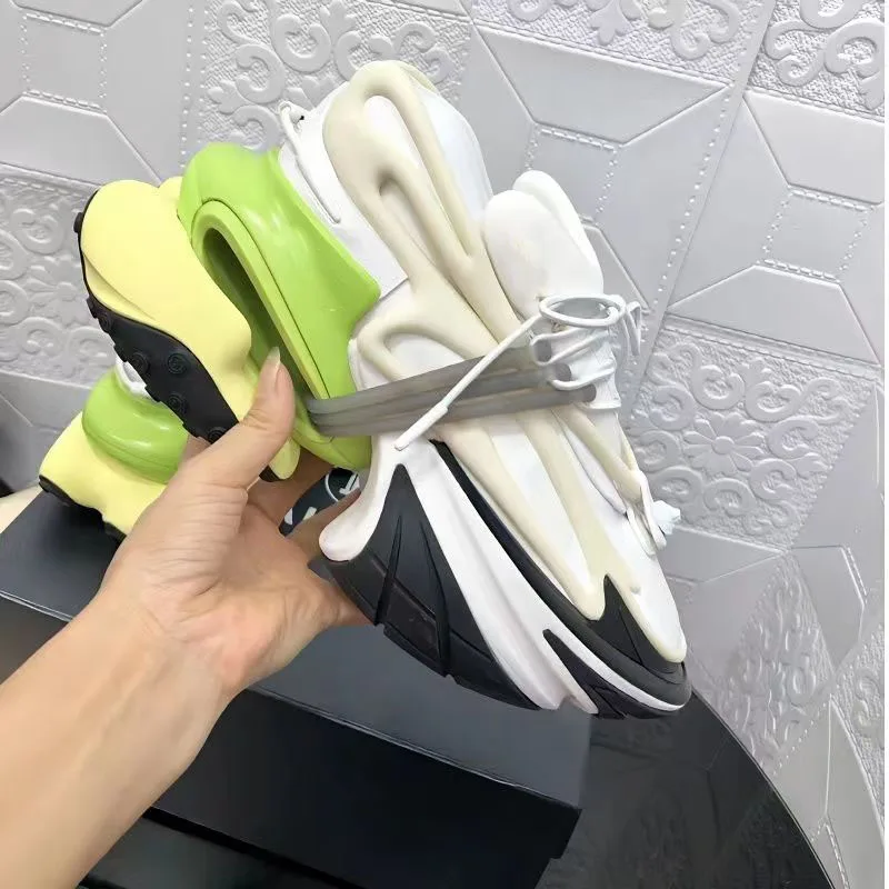 Dropshipping Custom Logo Athleisure Luxury Designer Unisex Balmain Sneakers Spaceship Chunky Casual Shoes For Men