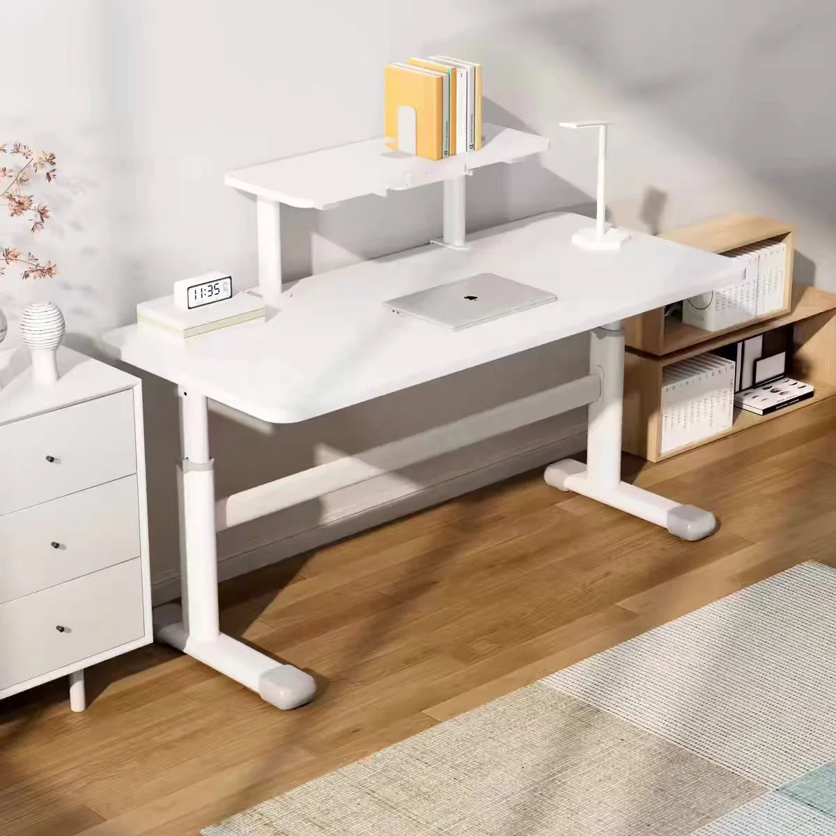 Modern White Wood Kids Dining Chair Bedroom Furniture Set with Child School Metal Chair for School for Learning Environments