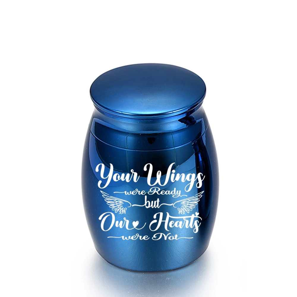Wholesale angel wings ashes souvenirs for human/pet cremation urns engraved -Your wings were ready but our hearts were not-