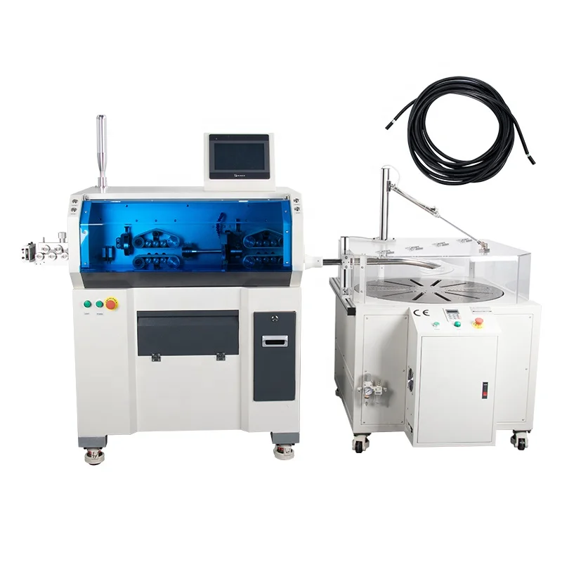 EW-3105+C Fully automatic wire cable cutting stripping machine coil winding machine optional