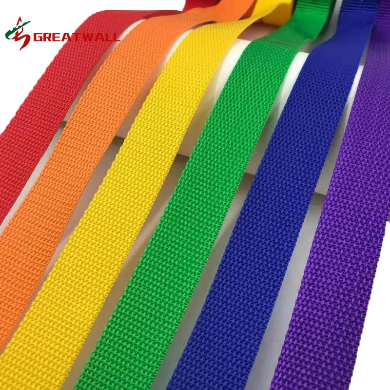 Custom Colorful Polypropylene Webbing Strapping for Backpack Webbing pp webbing Belt Woven Accept Customized