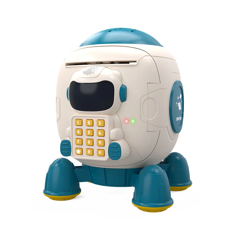 Kids Money Saving Box with Password Electronic Mini ATM Cash Coin Safe Money Bank Rocket Piggy Bank