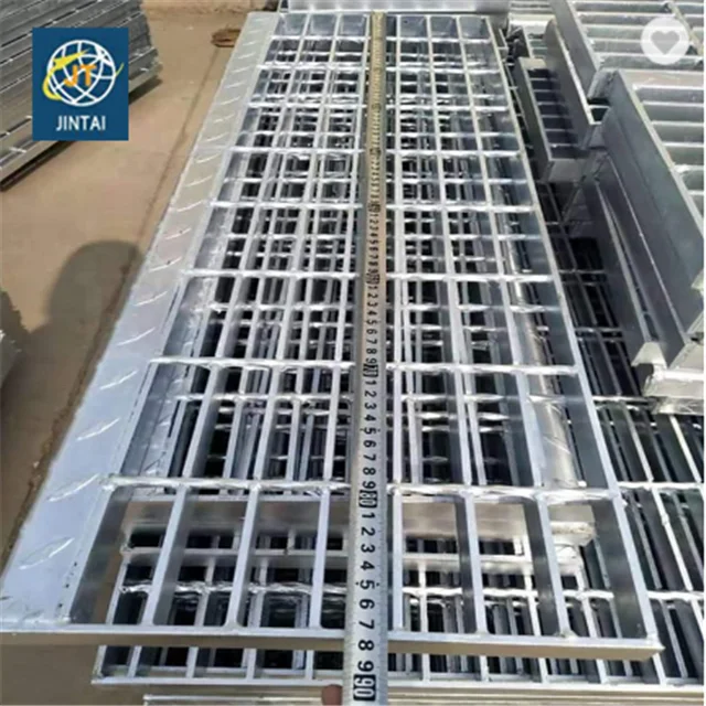 Heavy duty grating trench drain cover 25x5 galvanized steel grating plate