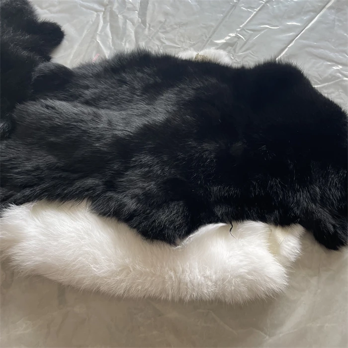 Natural Shape Origin Fur Plate Real Rex Rabbit Pelt Plates