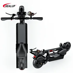 SEALUP Q9 ELECTRIC SCOOTER FOR ADULTS WITH 400W MOTOR UP TO 30MPH & 45 MILES-8' SOLID TIRES SCOOTER WITH SEAT & DUAL BRAKING