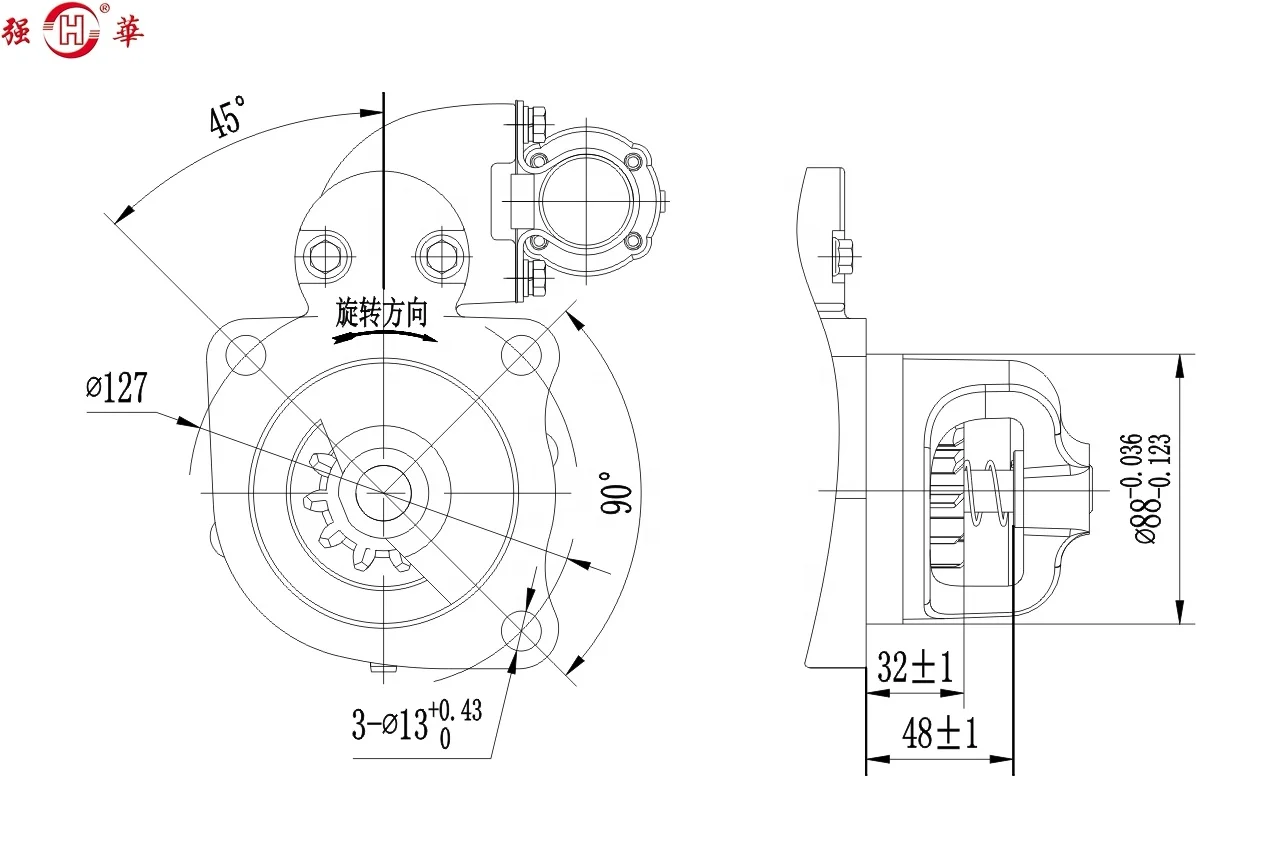 Yuchai YC6G 6A 6J YC4G 4E Engine Starter Engine Motor G5800-3708100A M93R3016SE M93R3005SE M93R3045SE