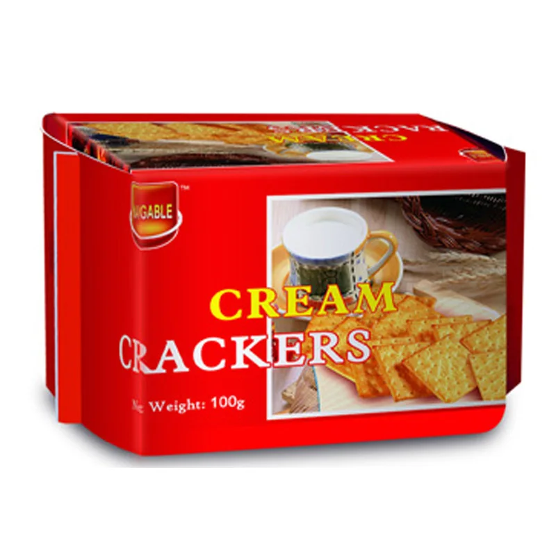 
 Оптовая продажа с фабрики Лидер продаж хрустящий кремовый крекер печенье из профессиональный производитель печенья  