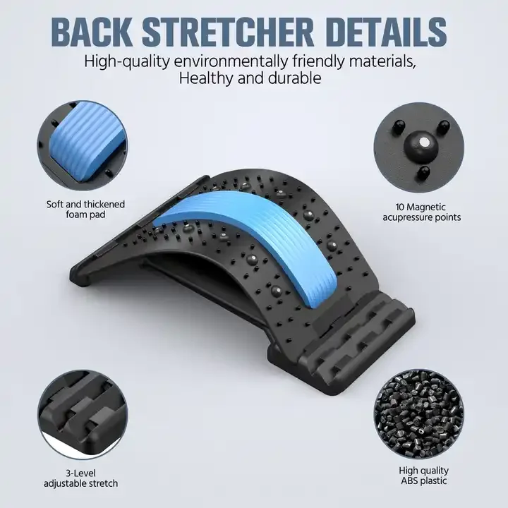 Spine Board Lumbar Stretcher Adjustable Lumbar Back Cracker Board Back Massager for Scoliosis