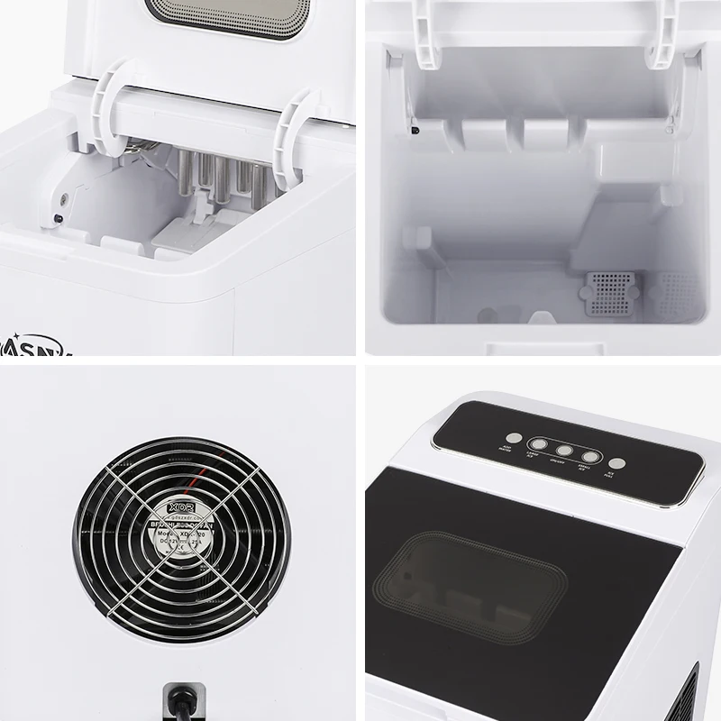 GASNY New Design Personal Small Ice Maker Machine 110v/220v-240v Countertop Ice Cube Making Machine White Color