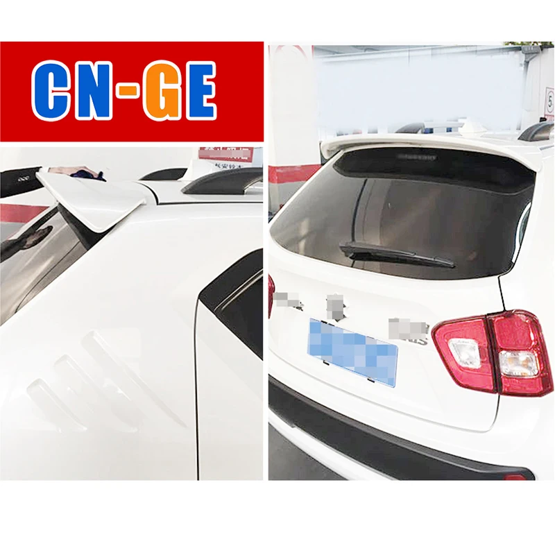 ABS Plastic Black Rear Trunk Boot Wing Lip Roof Spoiler For Suzuki Ignis 2017+
