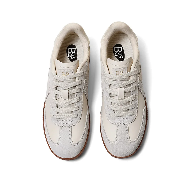 BASLS Customized Brand Free Design German Training Sport Shoes walking style Flat Breathable Leather Casual Sneakers
