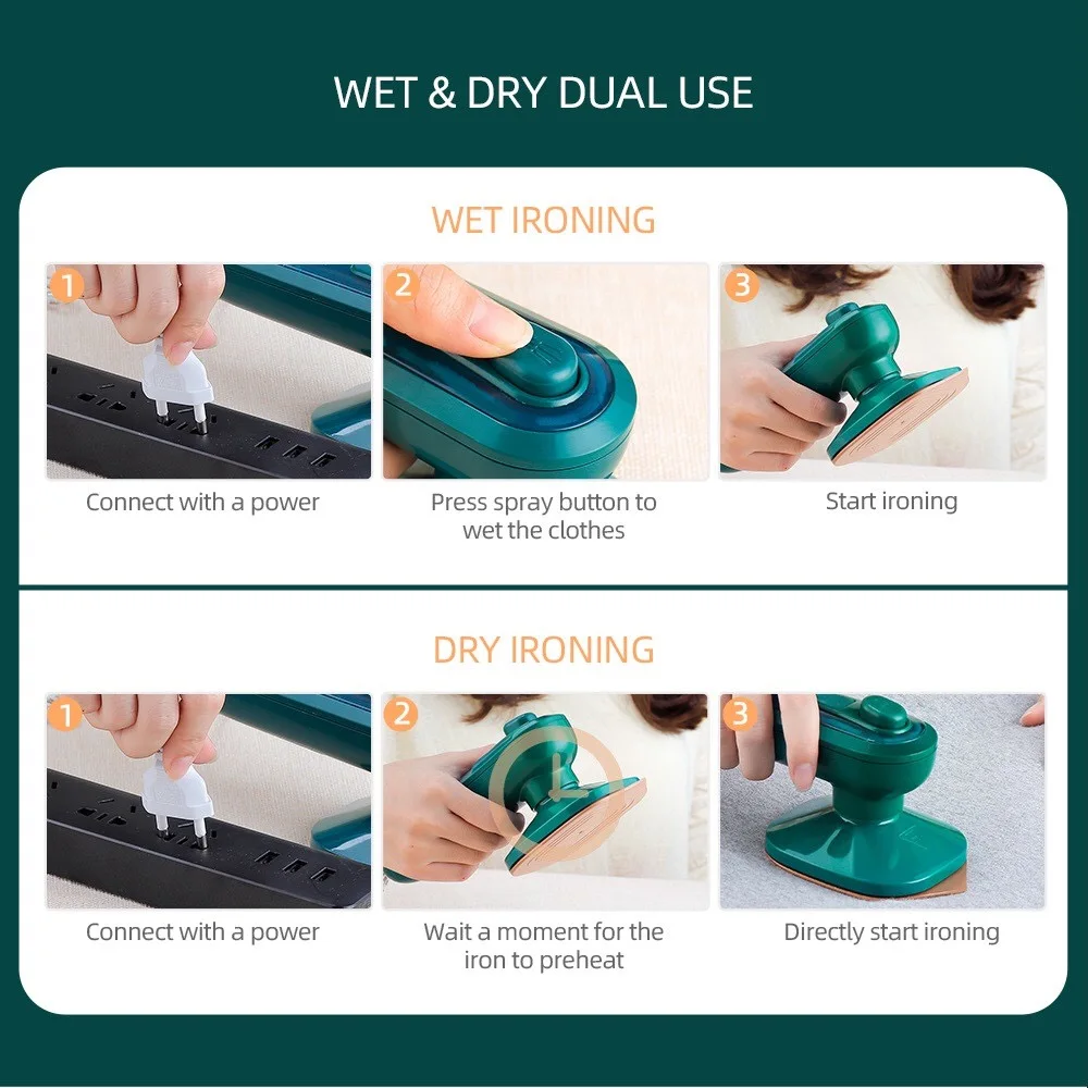 2022 New Arrival Electric Ironing Machine Household Electric Iron Mini Portable Electric Iron  Professional Wet And Dry Mini Iron 