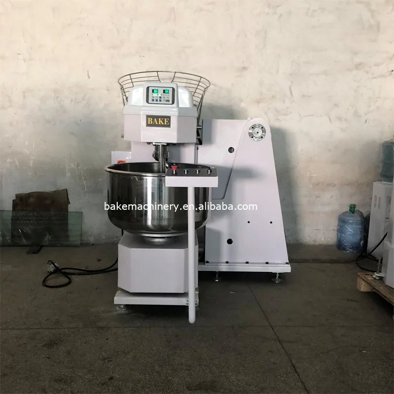 2019 double speed bakery mixer 120kg dough machine spiral kneader