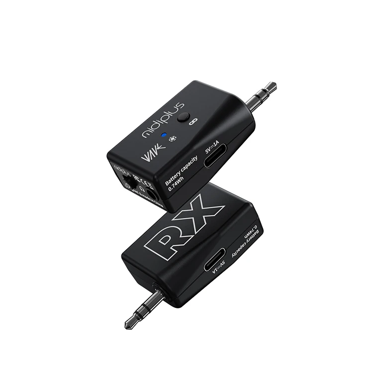 Midiplus Wave Top-Tier 2.4Ghz Wireless Audio Adapter Receiver Specifically Designed For 16-Bit/48Khz High-Quality Recording