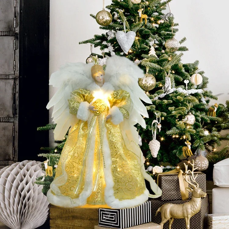 Christmas Decoration Supplies Ornaments Fairy Angel Tree Topper For Christmas Tree