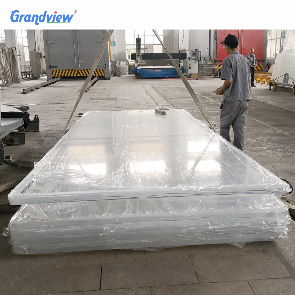 Grandview 30 Years Non Yellowing Clear One Time Cast  Large Transparent Acrylic Thick Glass Swimming Pool Wall