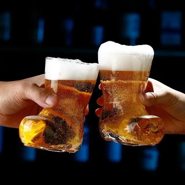 Wholesale Cute Boots Beer Glass With Handle Milk Coffee Cup Crystal Shoes 380ml Beer Glass Mug