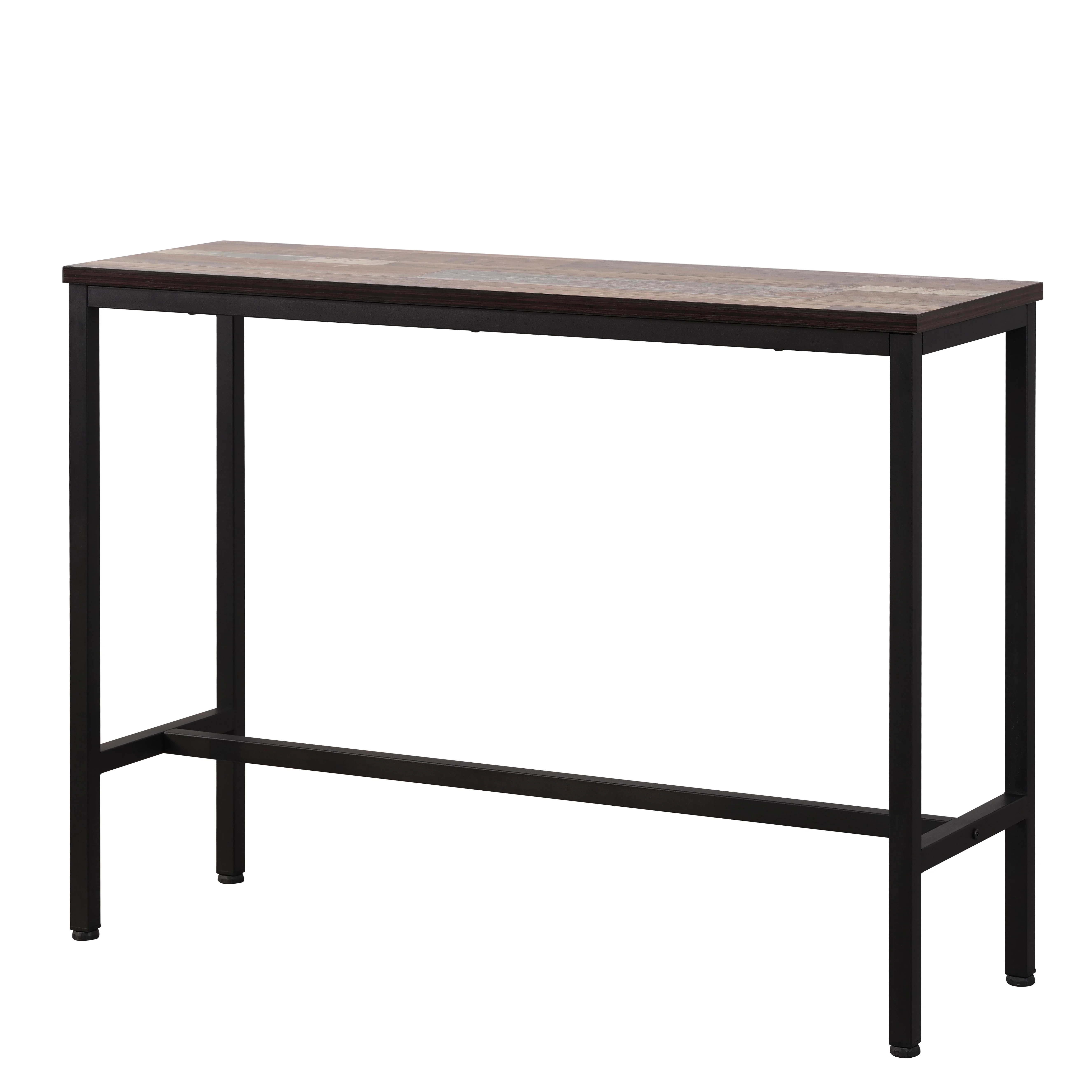 Hot Sale Rectangle Restaurant Furniture Cafe Metal Wood Long Bar Table For Sale