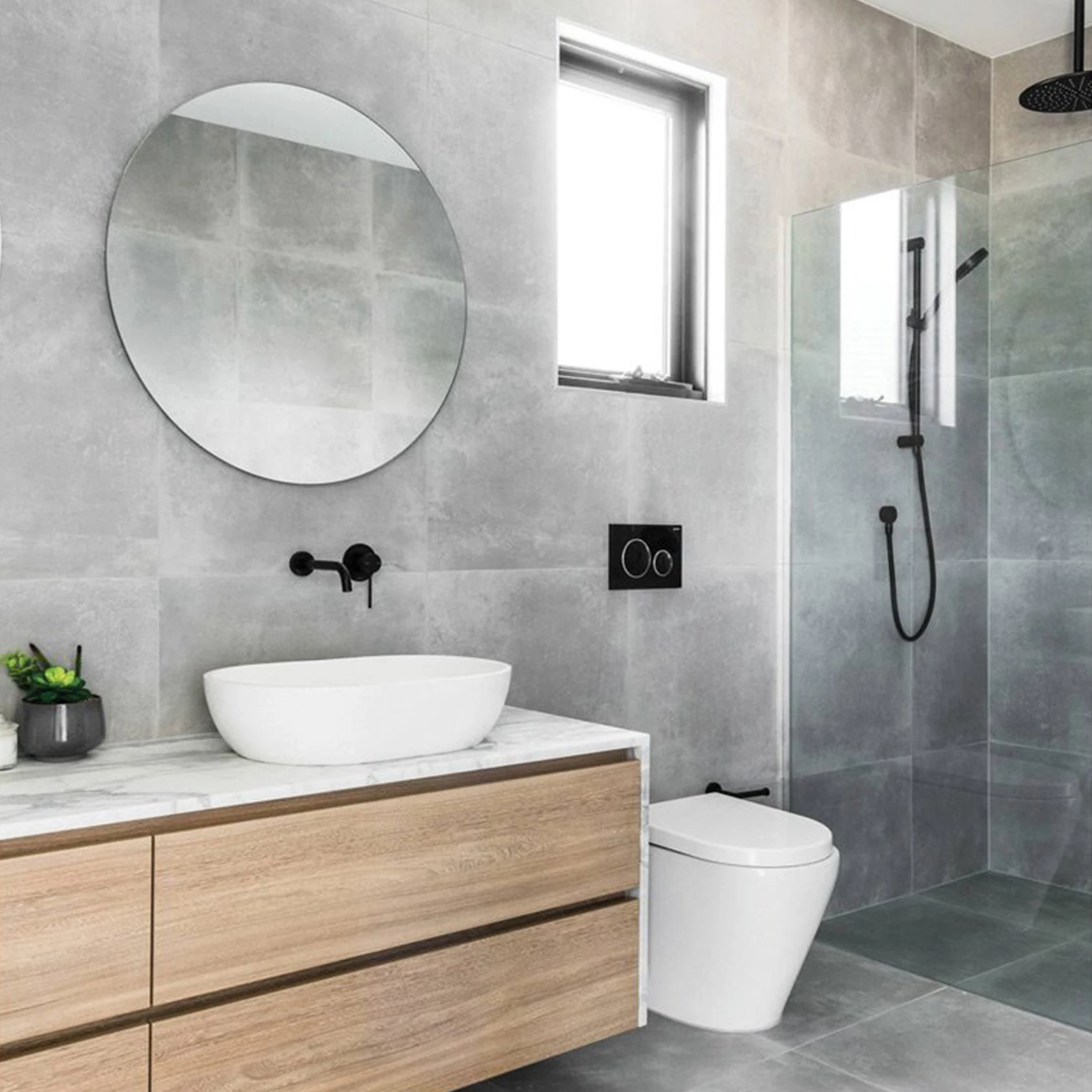 3mm 4mm 5mm Round bathroom mirror