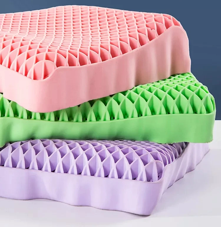 3D Wave Hyper Elastic TPE Pillow With Latex High Elasticity Cooling Gel & Washable