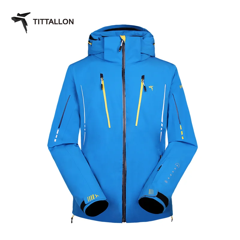 
custom professional Waterproof breathable ski wear men set 