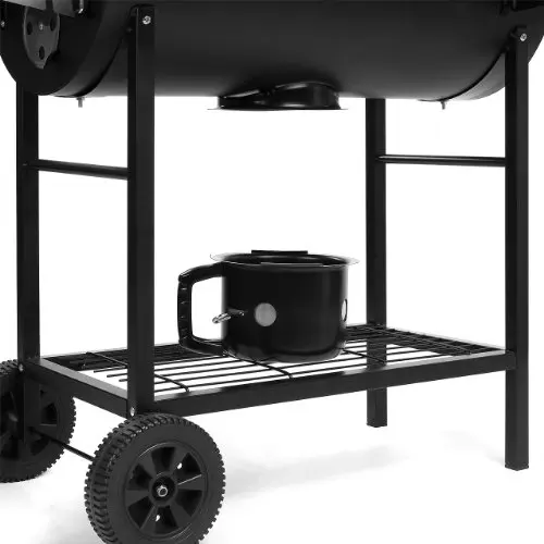 BSCI Patio Barrel Garden Smoker Grill Outdoor BBQ Charcoal