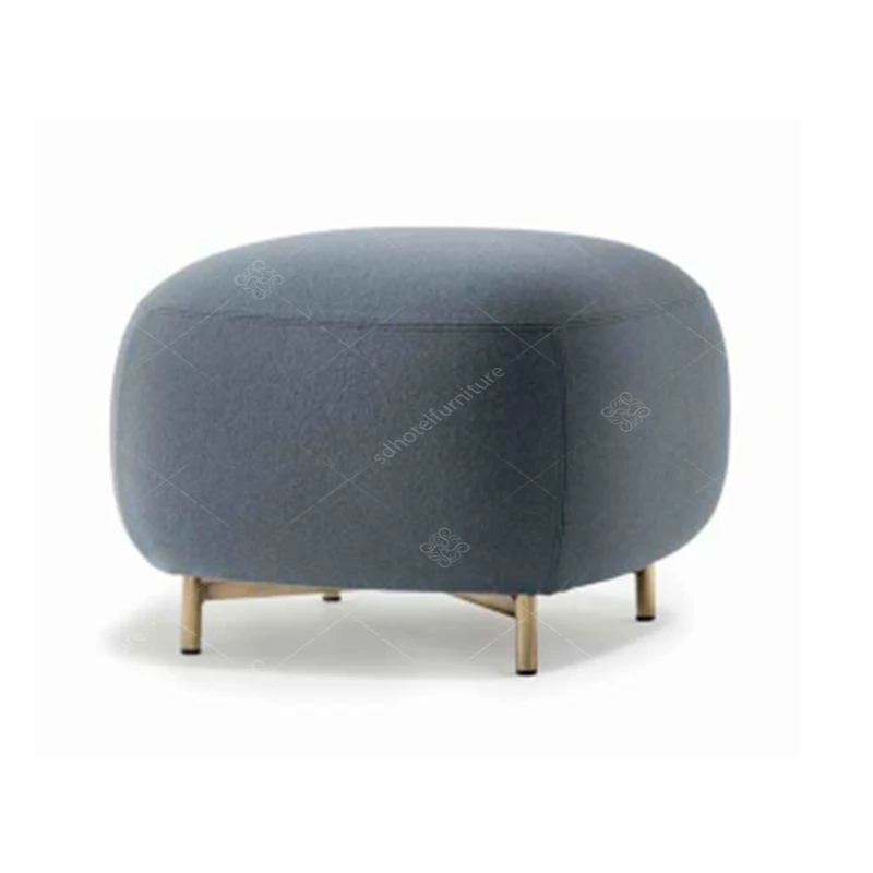 Large Round Hand Knitted Ottoman Foot Rest Pouf Ottoman Rangement for Living Room