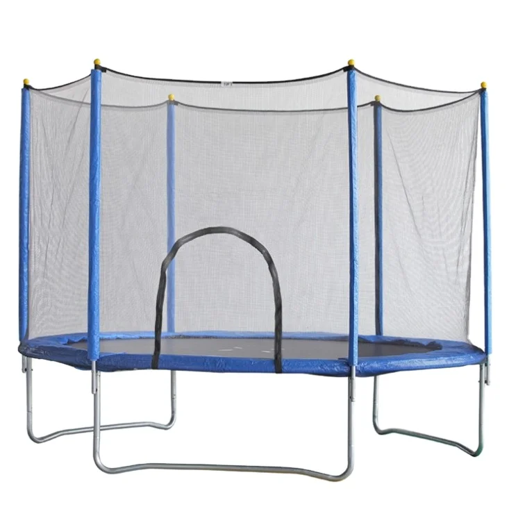 Promo Large Outdoor Fitness Trampoline for Kids round Garden Play Sport Equipment Made of Steel and Polypropylene